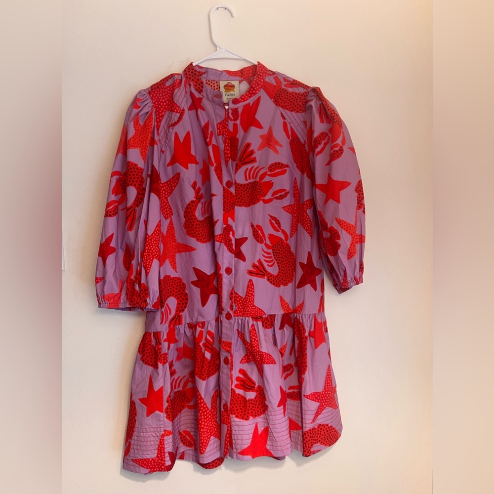 Lobster Sky Mini Dress from Farm Rio